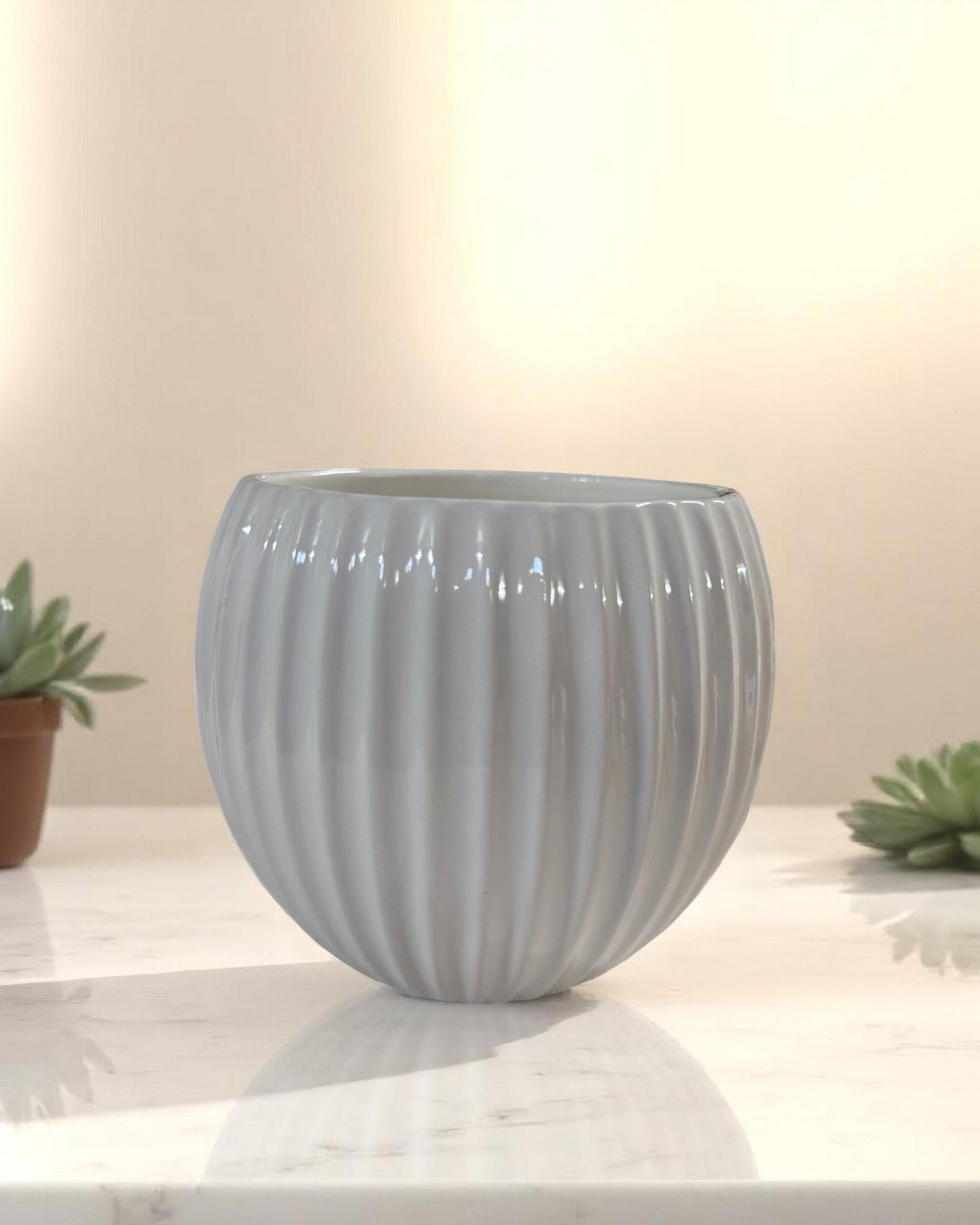 Boquet con vaso in ceramica