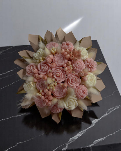 Boquet con vaso in ceramica